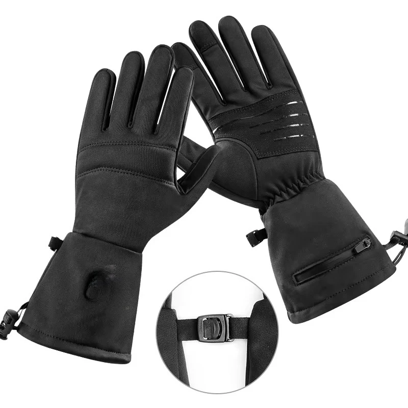 America Winter Anti-Slip Breathable Cycling Gloves Touch Screen Mountain Road Bike Sport Gloves Electric Heated Riding Gloves