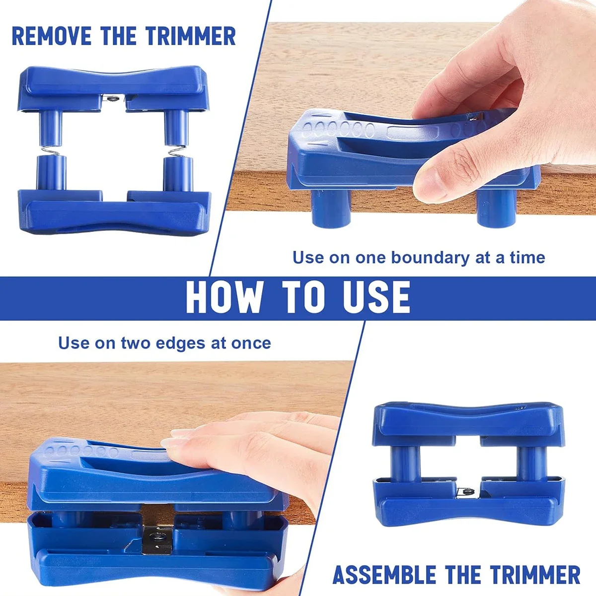 Juego de recortadora de bandas de borde, herramienta Manual de carpintería para cortador de madera de melamina y madera contrachapada de PVC