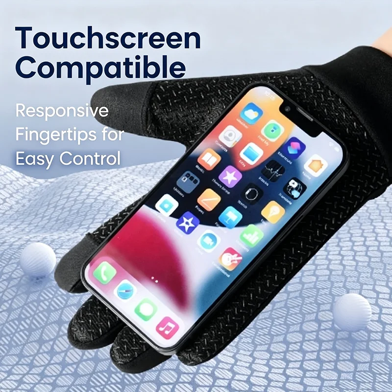 1/2/3Pairs Thicken Warm Gloves Winter Touch Screen Windproof Riding Fishing Gloves Unisex Cycling Sking Mountaineering Gloves