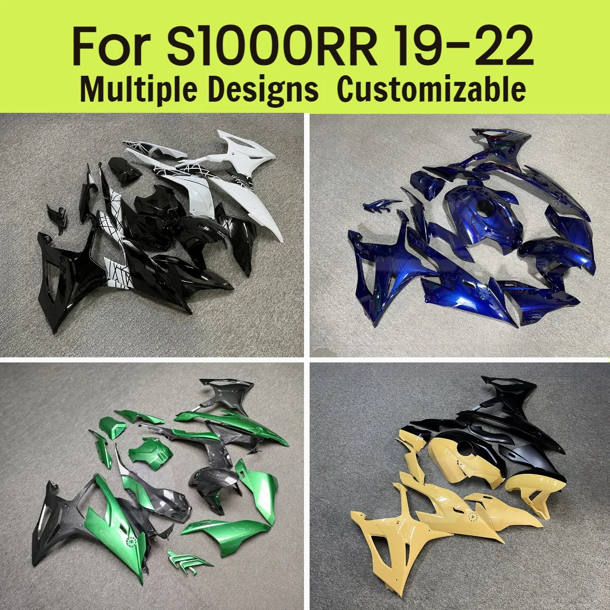 

Fairing Set S1000RR 2019 2020 2021 2022 Blue Motorcycle Fairings Kit Aftermarket for BMW S 1000RR 19-22