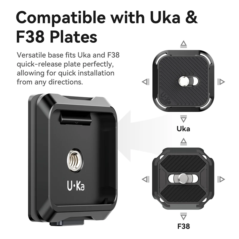 Ulanzi Uka01 Uka Snelsluitplaat En Basisset 20Kg Belasting Voor Fotocamera-Accessoires Compatibel Met Uka F38 Platen