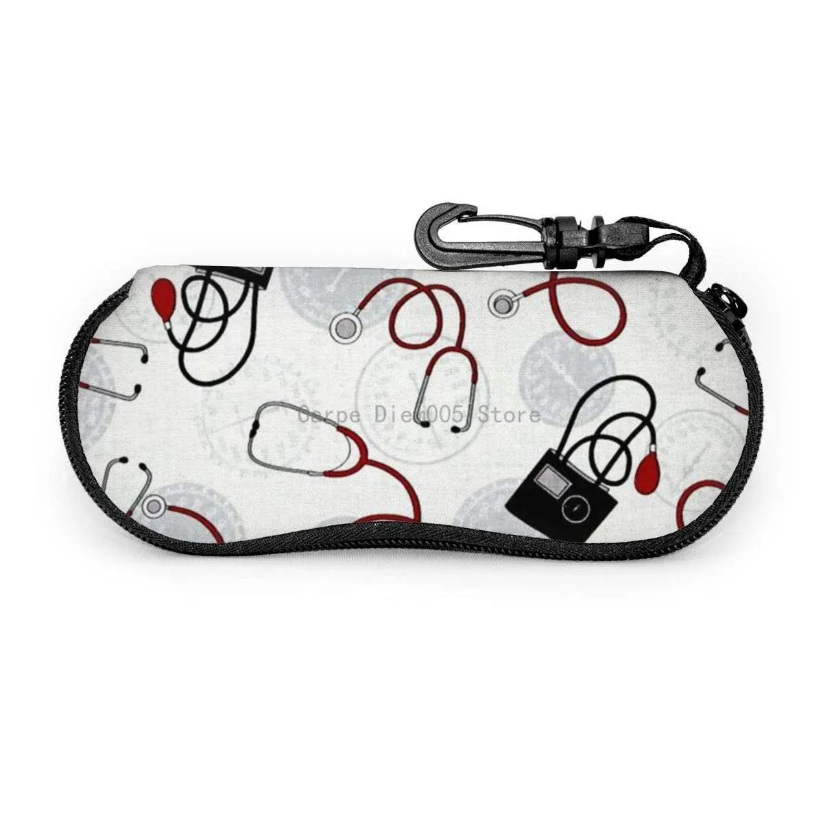 Nurse Doctor Sunglasses Soft Case Zipper Eyeglass Case Protective Holder With Belt Clip