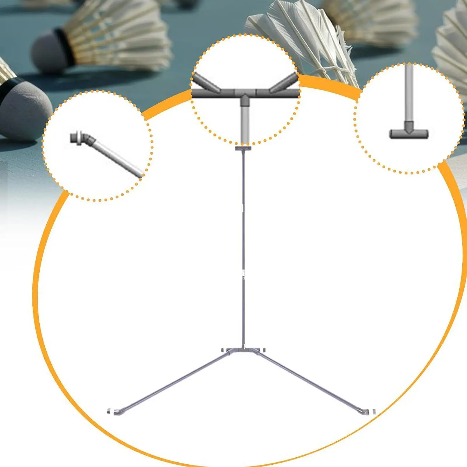 

Машина для сбора воланов для бадминтона, регулируемый сборщик воланов, тренировочное оборудование для тенниса и гольфа, органайзер для корта