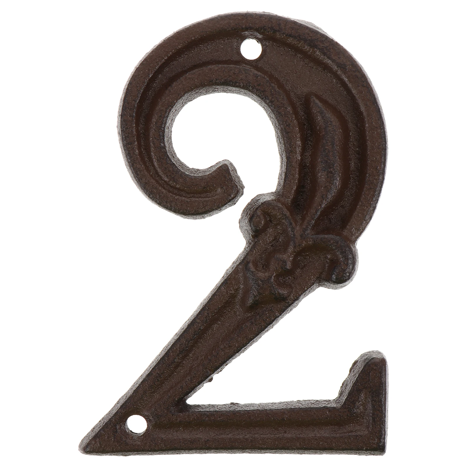 

Cast Iron Door Number Home Address Signs Retro Style House Numbers Wall Mount Mailbox Marking Room Gates Easy Installation