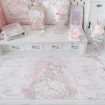 Originální design dívčí podložka pod myš, vodotěsná, protiskluzová, studentská kolej, jídelní podložka, roztomilá kancelářská podložka pod klávesnici 10 nejlepší prodej roztomilé podložky na stůl - №5