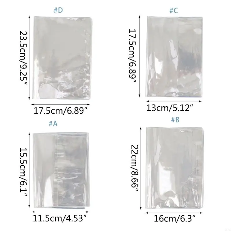 A5/A6 PVC شفافة واقية كم دفتر المجلات مخطط كتاب مذكرات غطاء وقائي غطاء دفتر الملاحظات