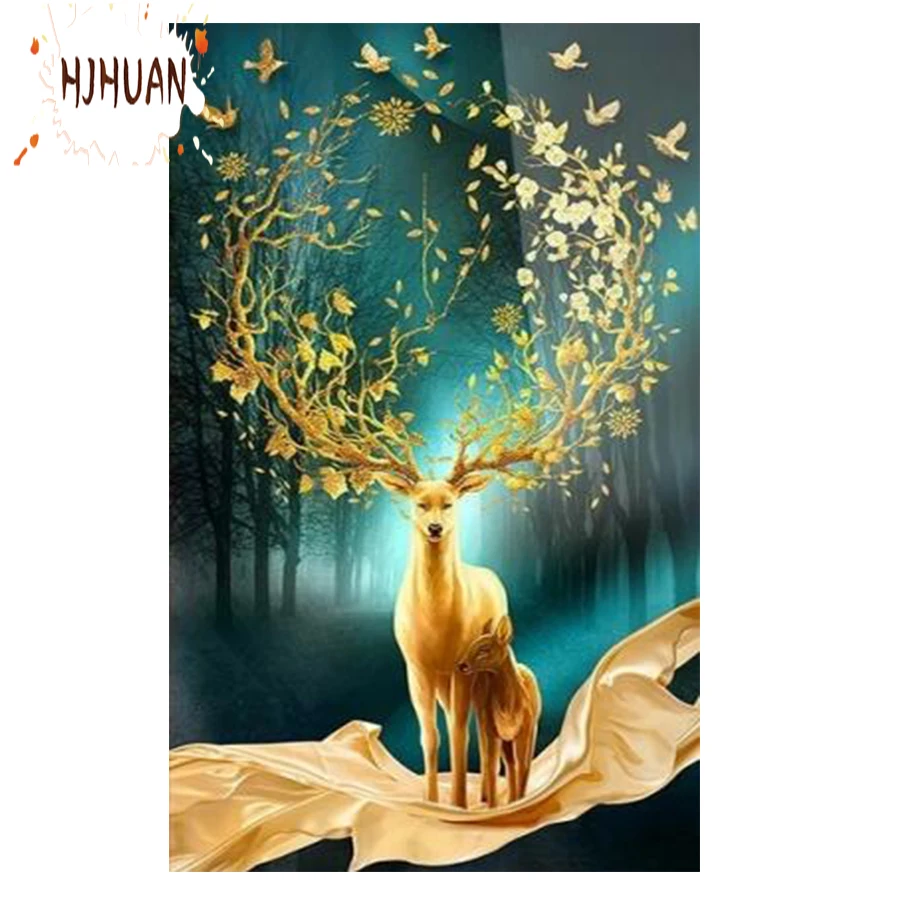 

Full diamond Abstract deer 5D diamond painting embroidery Cross stitch Mosaic Home decoration ornament DIY handmade gift picture