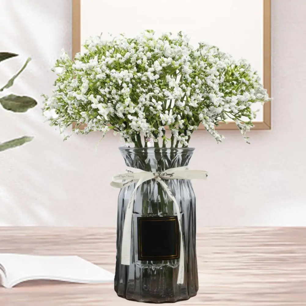 Fake Flower Branch Elegant Artificial Babysbreath Flower Arrangement for Home Office Decor Wedding Table Centerpiece