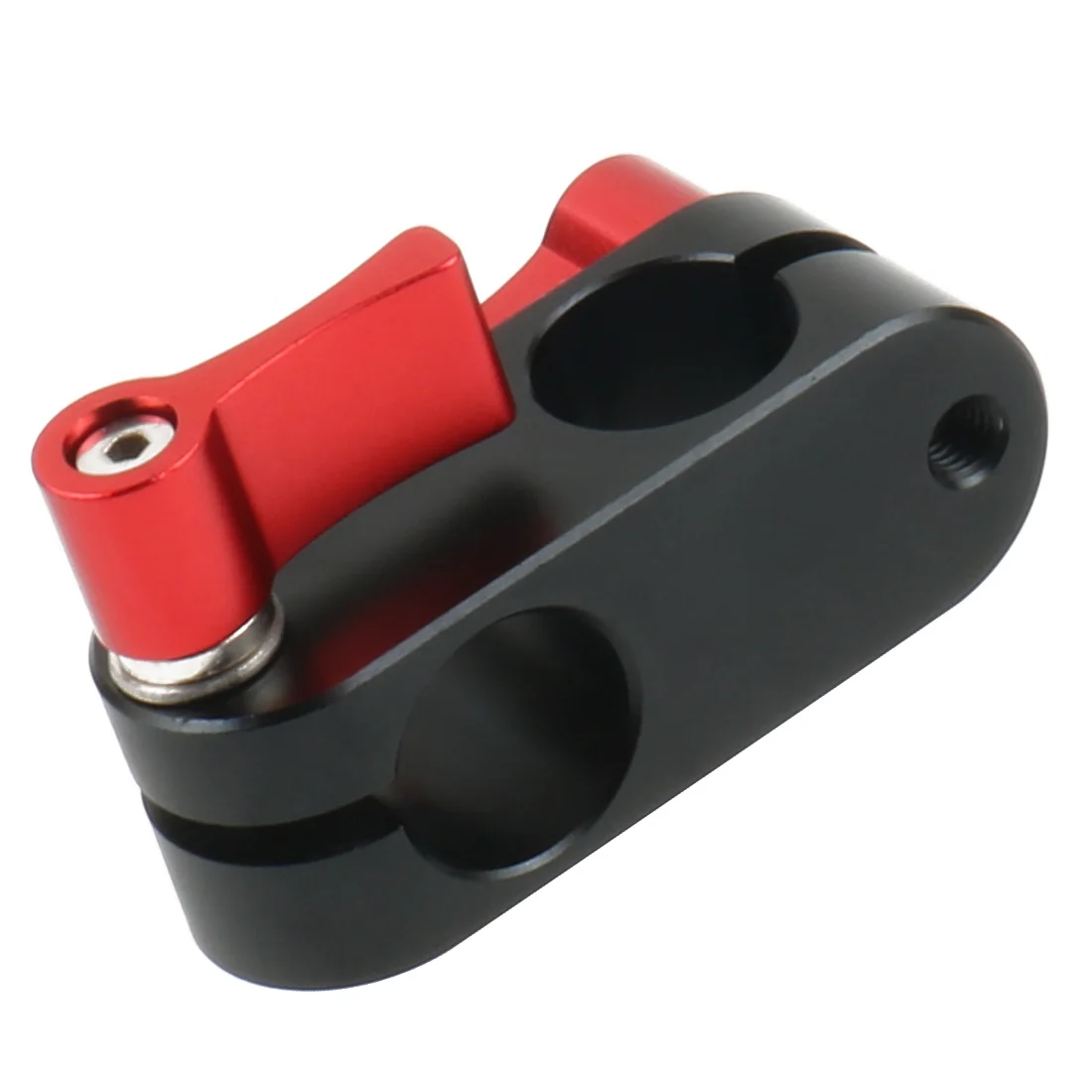 90 Grad rechtwinklig 2 Loch 15 mm Rod Rig Clamp Adapter M5 Schraube für 5D2 5D3 A7S GH4 DSLR Kamera Foto Schulter HandGrip Monitor – Detail 8