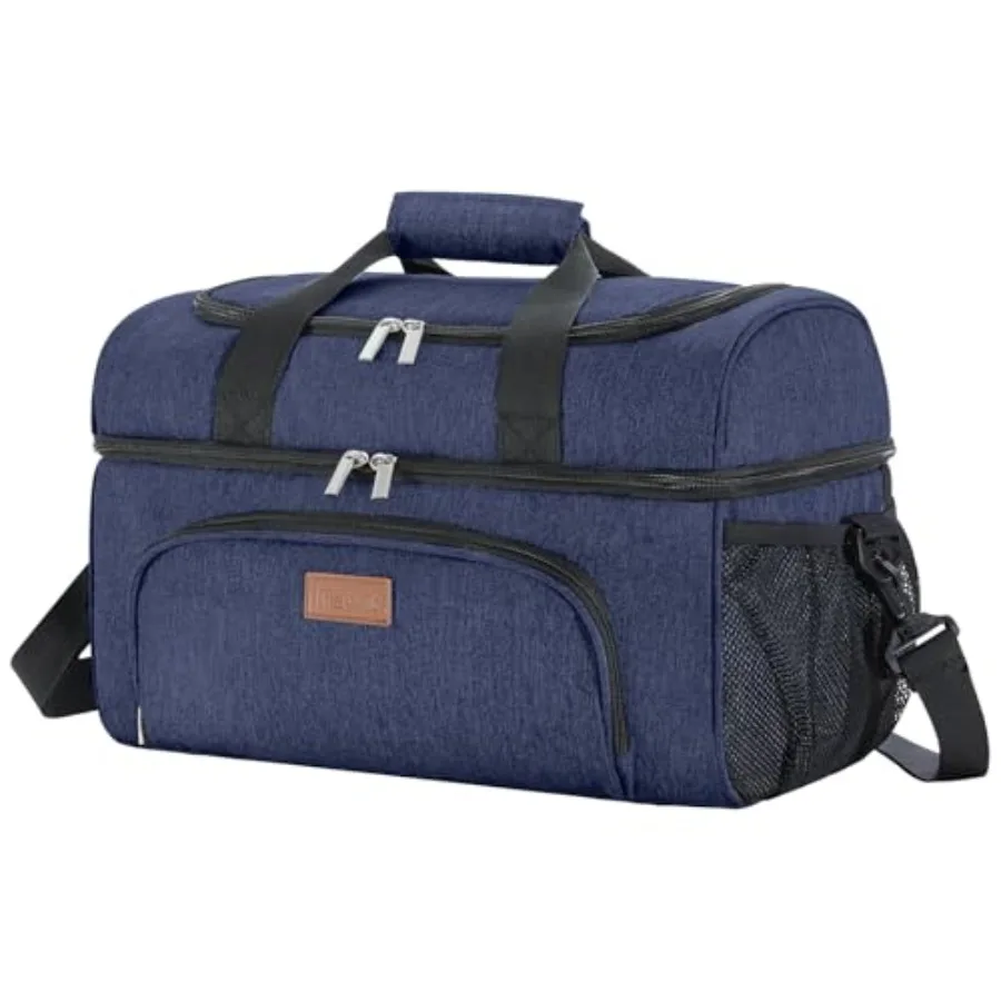 

Insulated Cooler Bag 32/48 Can Large Leakproof Beach Cooler Lightweight Portable Double Layer Soft-Sided Travel Ice Chest for C