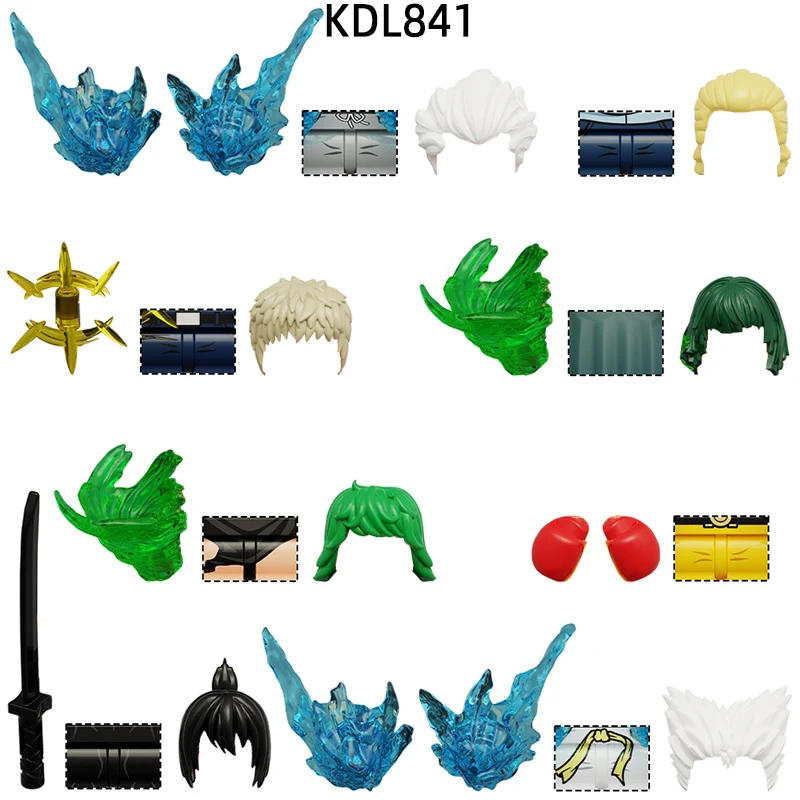 

The KDL841 Weapons Pants Hair Parts Action Figures Gloves Sword Model Blocks MOC Bricks Set Gifts Toys