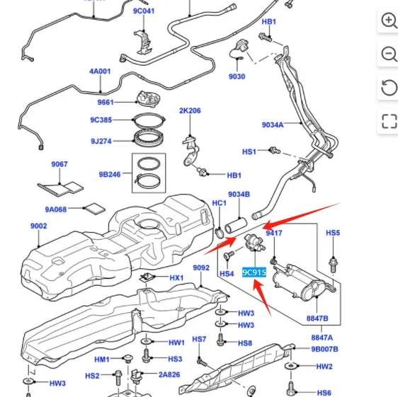 WTR500030 LR171148 LR174757 LR174893 Fuel Evaporative Emissions Leak Detection Pump For Land Range Rover Sport LR3 LR2 LR4