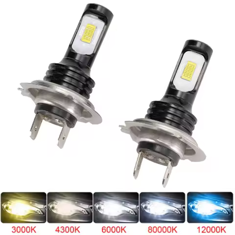 2Pcs H4 H7 H1 LED CSP Car Headlight Bulbs 3000K 6000K PSX24W 9005 HB3 9006 HB4 H8 H1 H3 Auto Lights Automobile Driving Fog Lamp