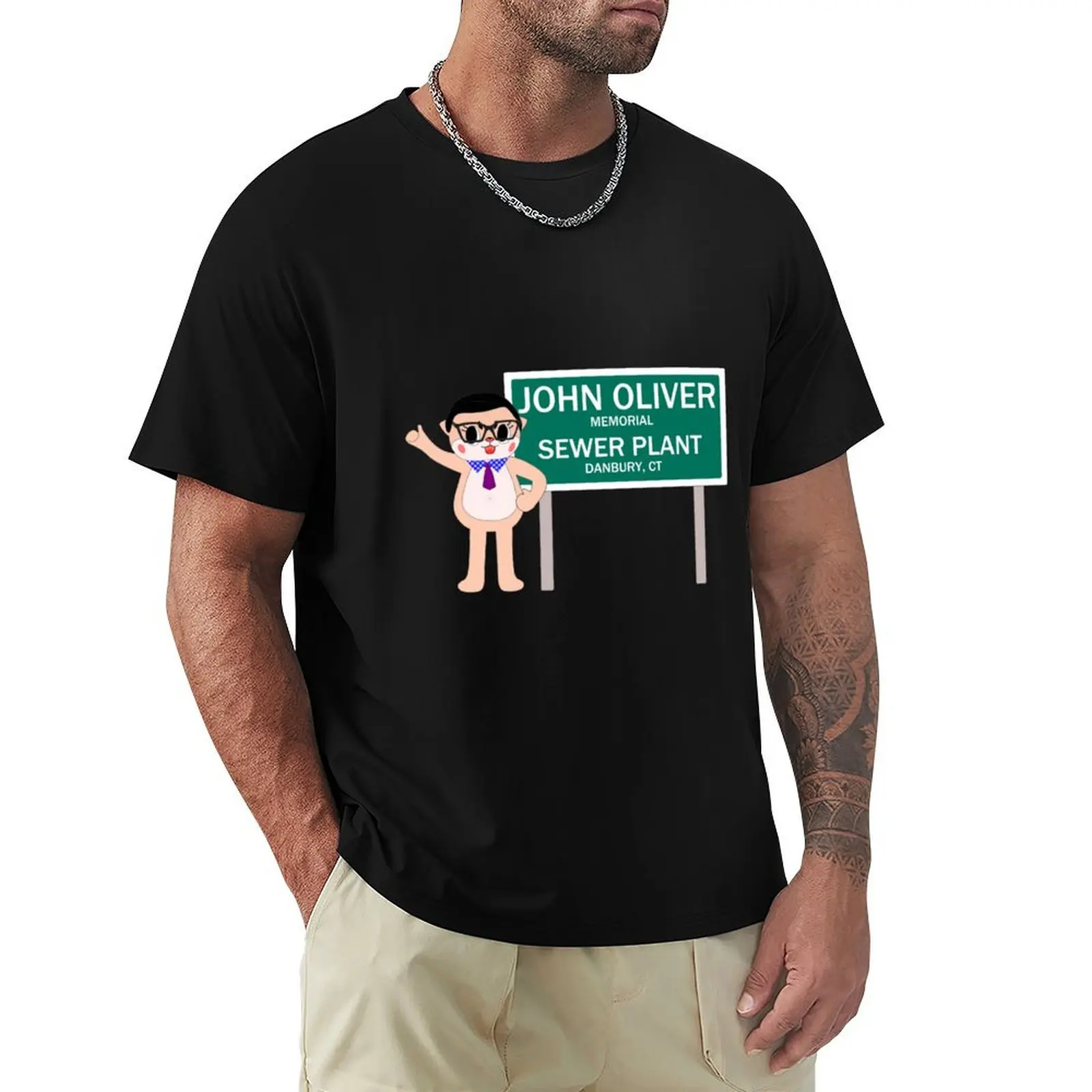 Chiijohn Danbury Sewer Plant T-Shirt Lightweight Running Sports T-Shirt