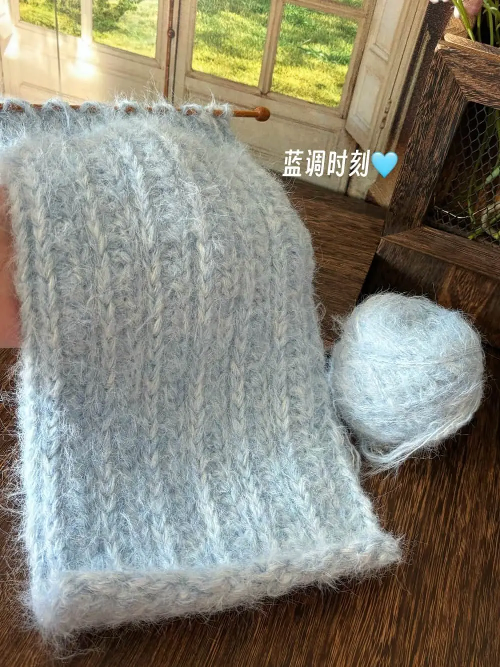 'Blues Moment 'hand Mixed Thread DIY Knitting Scarf Crochet Stick Needle Scarf Artifact Novice Tutorial Clothes Hat