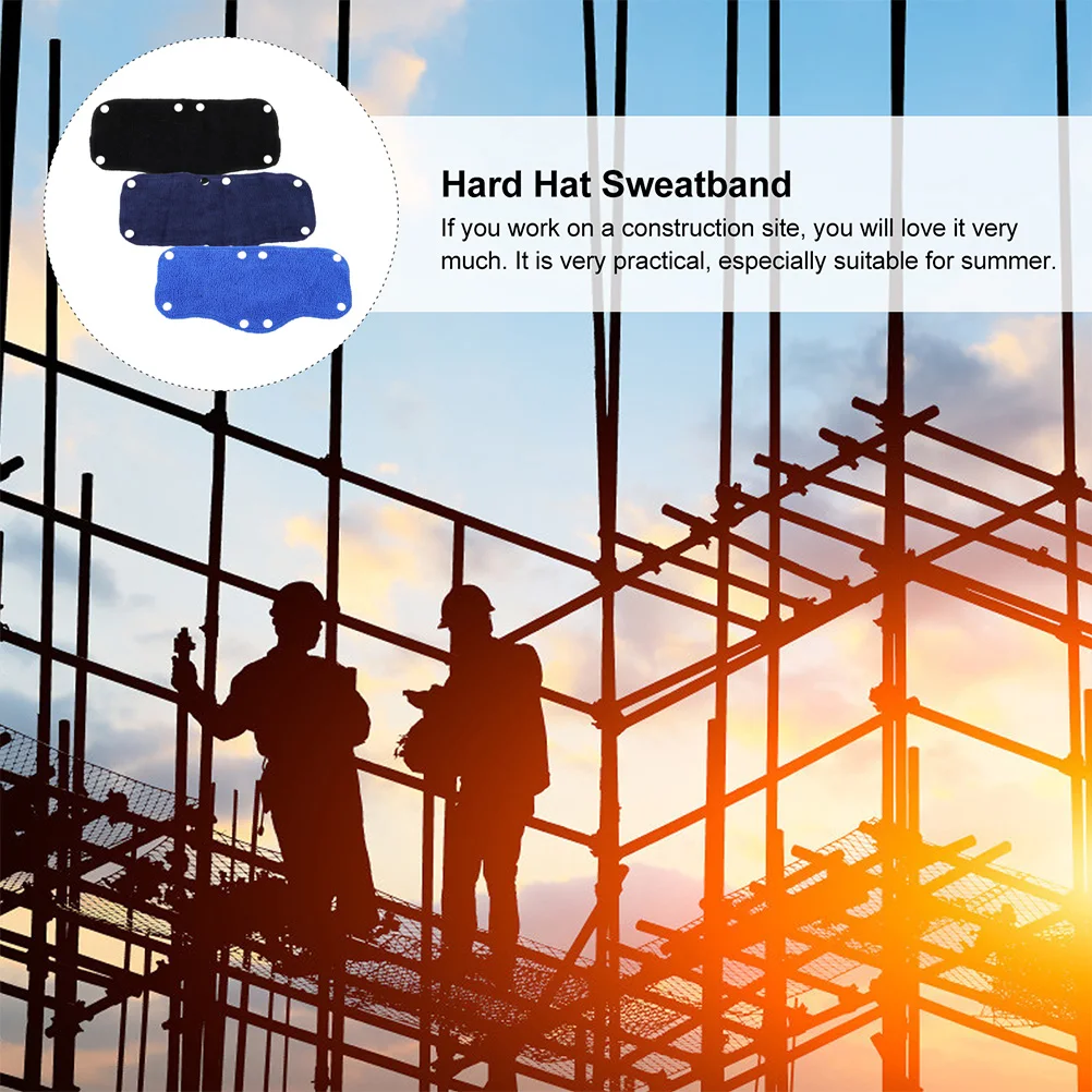 

3Pcs Sweatband Hard Hat Sweatbands Reusable Breathable Sweat Absorbing Bands for Safety Accessories Hard Hat Sweatband