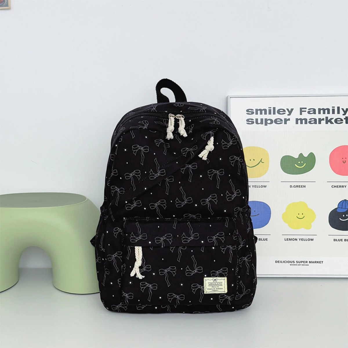 mochila-pequena-com-estampa-de-bolinhas-coloridas-em-nylon-leve-e-grande-capacidade-para-meninas-mochila-para-estudantes-do-campus