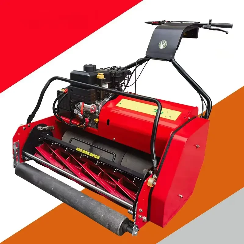 Football Field Golf Reel Mower Cutting Width 800Mm 1000Mm Cylinder Mower Lawn Aerator Turf Maintenance Grass Cutter