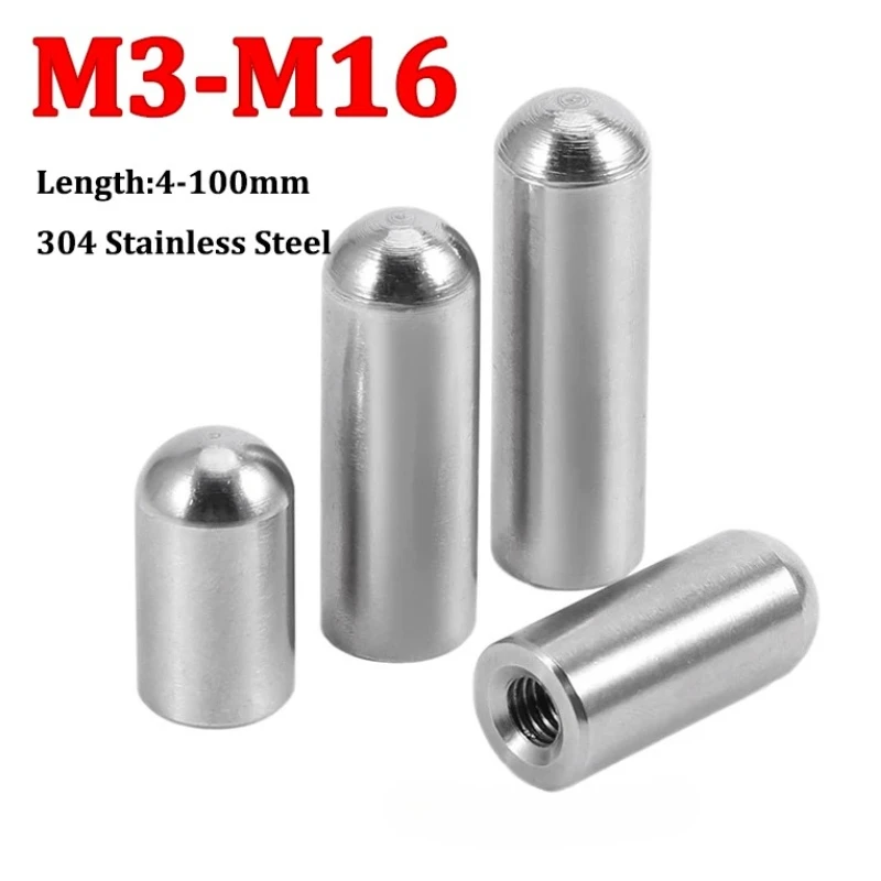 

M3-M16 304 Stainless Steel Internal Thread Round Head Cylindrical Pin Internal Thread Perforated Positioning Fastener Hollow pin