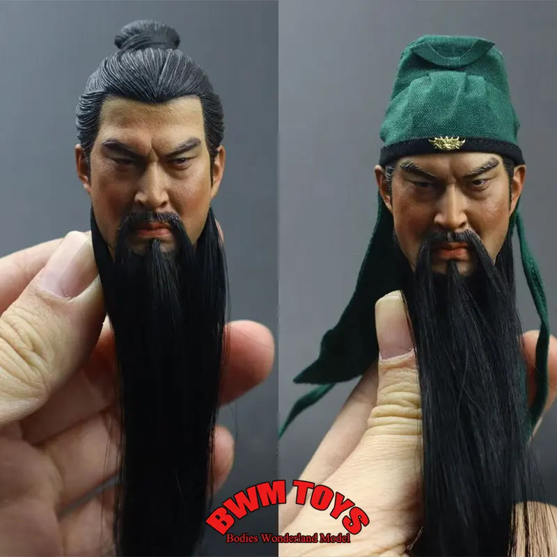 In Stock 1/6 Scale Male Soldier Three Kingdoms Ancient Series Guan Yu Yunchang Head Carving For 12'' 303toys Action Figure Doll