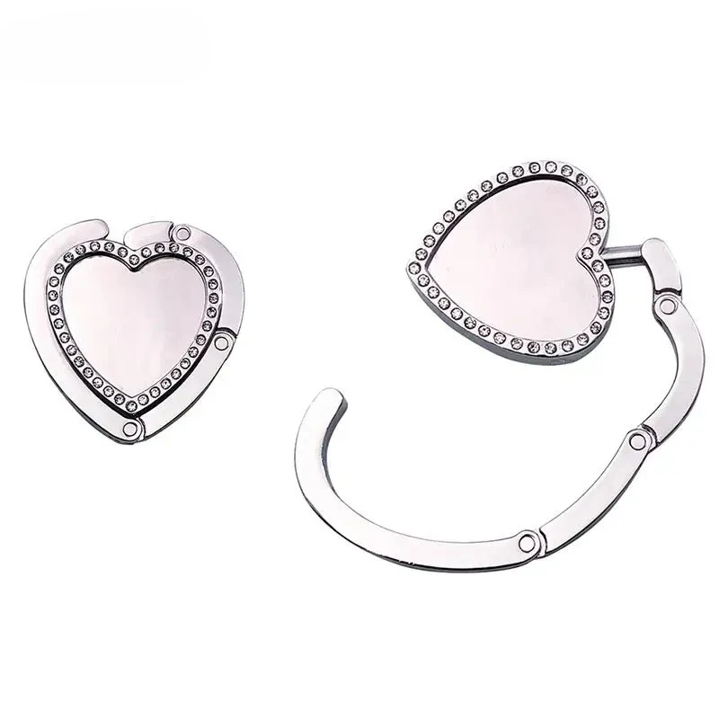 1pc Heart Shape Crystal Portable Folding Bag Handbag Tote Ta