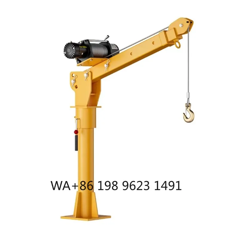 

1.5Ton Portable Electric Mini Wire Rope Crane Hydraulic Truck Mount Lifting Crane for Warehouse Construction Garage