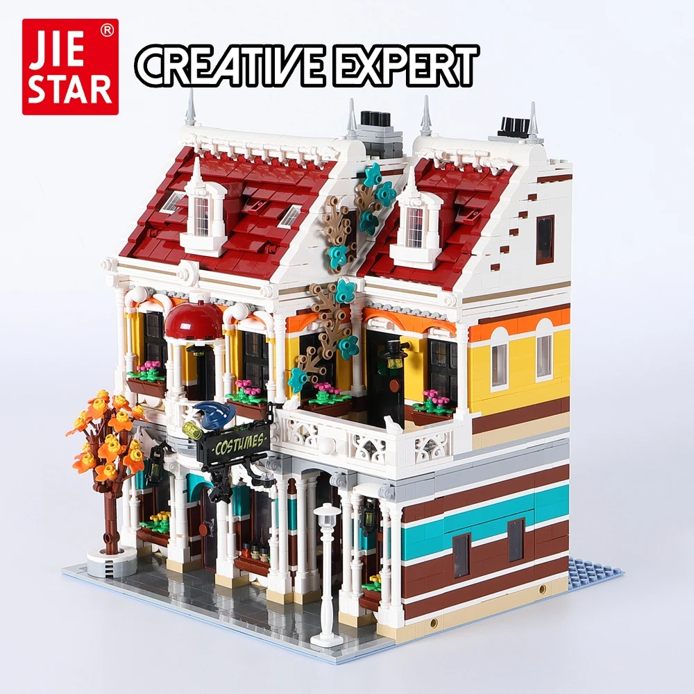 

89131 Jiestar Creative Expert Moc Магазин одежды Street View Кирпич Модульная модель дома Строительные блоки Рождественские подарки 3065 шт.