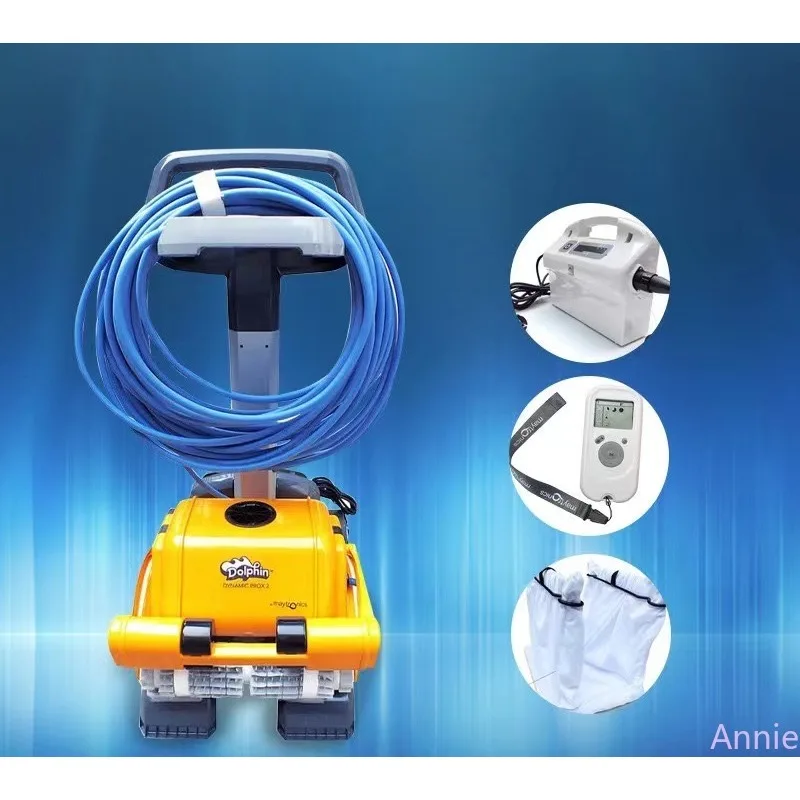 Robot Limpiafondos para Piscinas MSSwimming Dolphin 3002, Robot Aspirador Subacuático Comercial para Piscinas