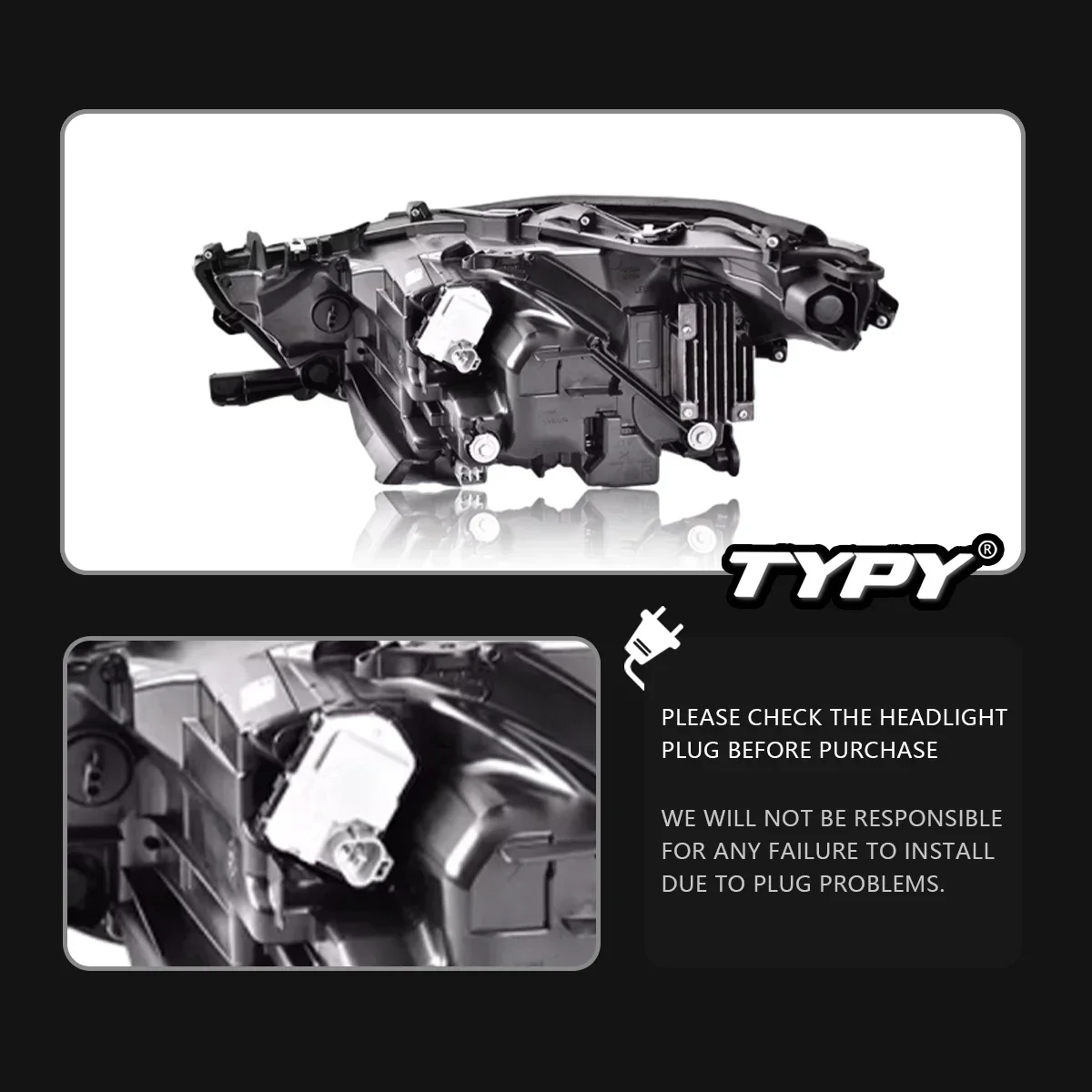 

TYPY Car Headlights For Toyota Highlander 2022-2023 Upgrade Modified LED Headlights Dynamic Turn Signal Lamp Car Accessories