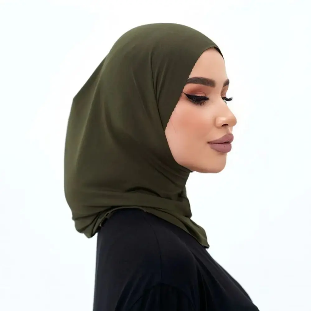 Islamitische Ijs Zijde Hijab Abaya Hijab Voor Vrouw Elasticiteit Sjaal Moslim Jurk Vrouwen Tulbanden Tulband Instant Head Omslagdoek