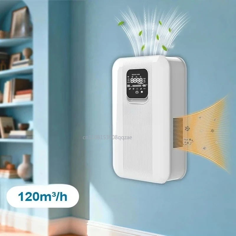 Recuperator Wall-Mounted Ductless ERV HRV Energy Recovery Ventilation with HEPA Filters