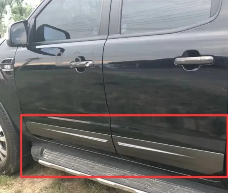 Car Pickup Door Trim Cover 4X4 Accessories ABS Side Door Mounding Cover Body Cladding For Ford Ranger 2016-2020 T7 T8