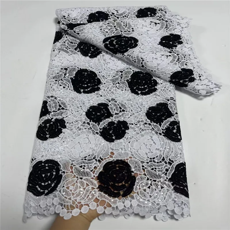 

Luxury African French Tulle Lace Fabric 2025 High Quality Milk Silk Nigerian Sequins Lace Fabric for Wedding Dress Sewing