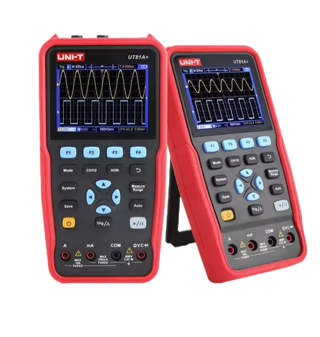 Portable UNI-T UT81A+ Handheld Digital Oscilloscope Transistor Test Multimeter 250MSa/s Sampling Rate 50MHZ Osciloscopio