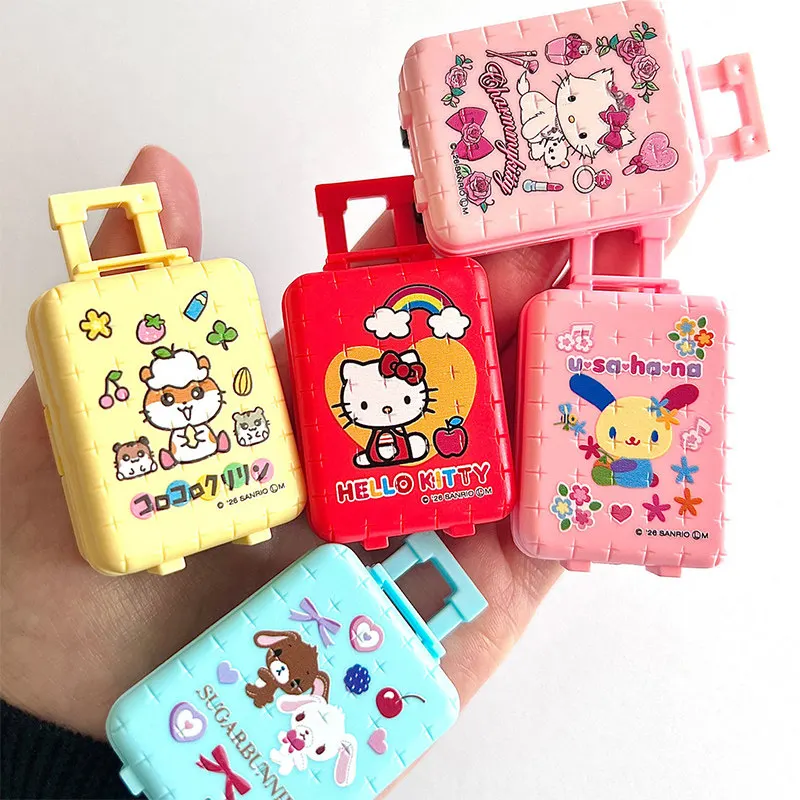 

Benelic Sanrio Mini Suitcase Pendant Bag Charm Gashapon Usahana Cute Decorative Ornament For Backpack Bag Decoration Accessory