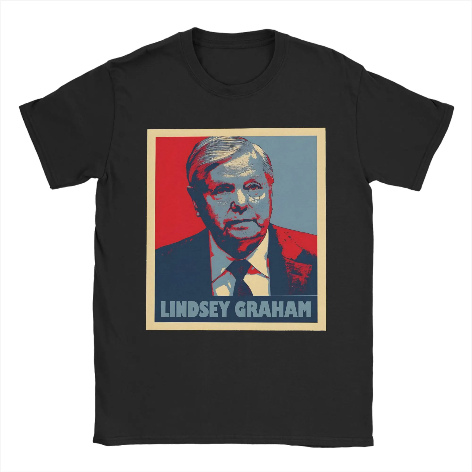 Lindsey Graham T-Shirt Summer  Harajuku T-Shirts Cotton O Neck Plus Size Clothes Short Sleeve Y2K Retro Tops
