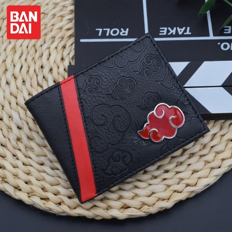 

Bandai Naruto Wallet Akatsuki Anime Cartoon PU Large Capacity Coin Storage Change Bus Card Bag Man Woman Valentine's Day Gift