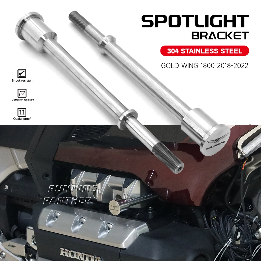 

Motorcycle Spotlight Mount Holder Lights Bracket Stand 304 Stainless Steel For Honda GOLD WING Goldwing GL1800 GL 1800 2018-2022