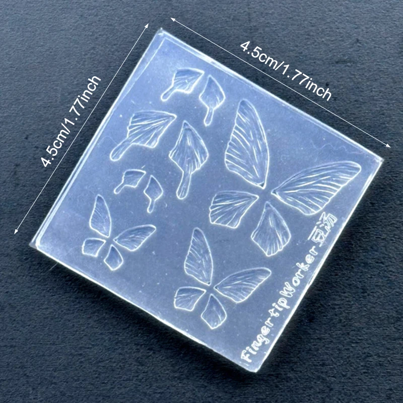 1Pcs 3D Silikon Nagel Form Schmetterling Form Stanzen Platte Nägel Schablonen DIY UV Gel Nagel Carving Form