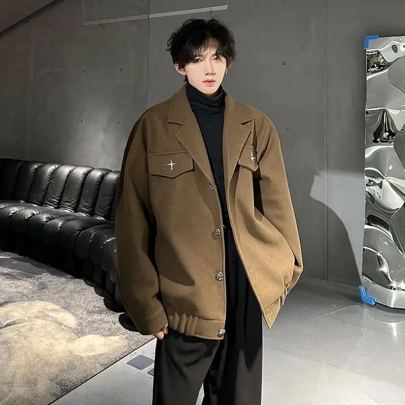 

Wool Blend Jacket Man Extra Large Mens Daisy Flower Floral Prints Pattern Fashion Trendy Urban Street Style Casual Comfortable