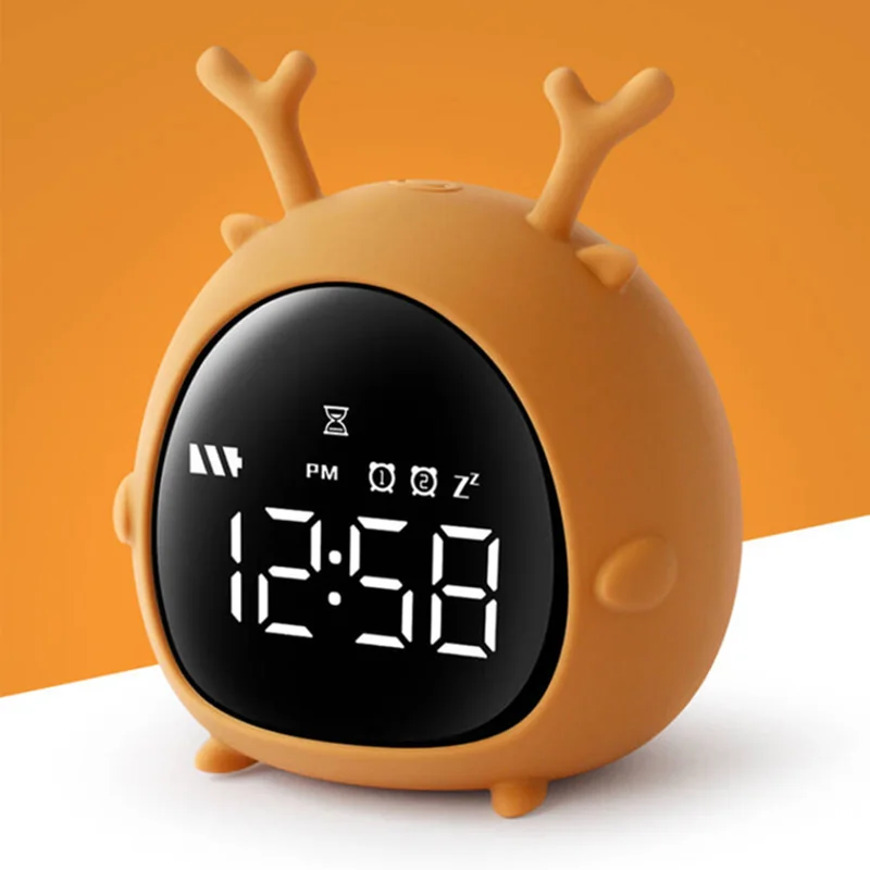 Alarm Clock Kids Child Children Sleep Bedside Alarm Clock Digital Wake Up Temperature Snooze Timer Clock for Bedroom/Table/Desk