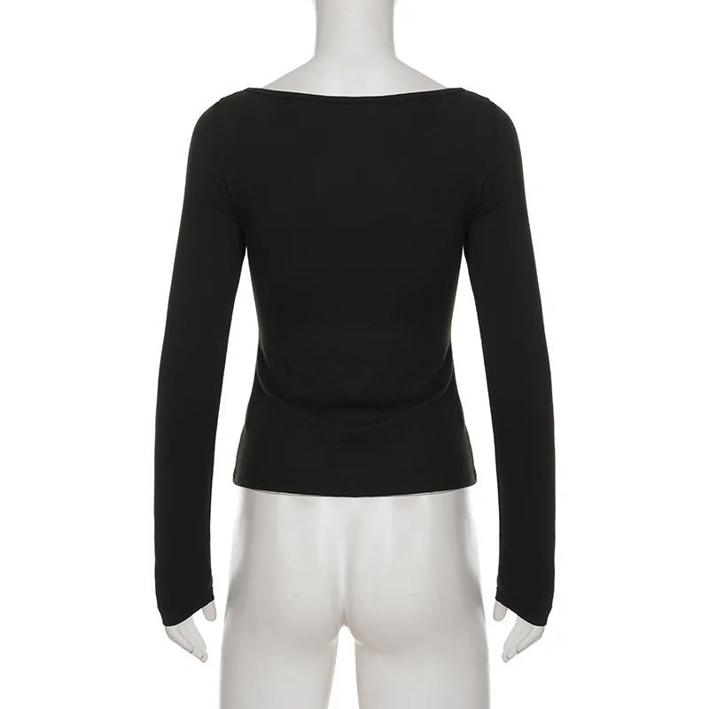 Herfst en winter heet meisje sexy luipaardprint pailletten patchwork geplooid T-shirt met V-hals en lange mouwen voor dames