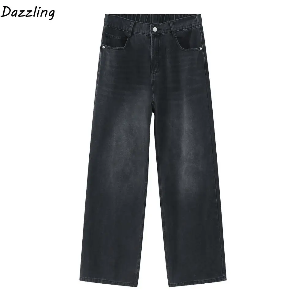 

Simple Ins Y2K Jeans Men High Waist Retro Straight Denim Trousers Loose Classic Cowboy Pants Spring Autumn