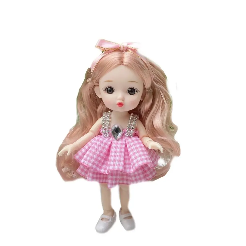 16 Cm Big Eyes Princess BJD Doll 13 Joints Korean Makeup Look 16cm Bjd Doll Cute Movabl 13 Movable Joints Mini Girl Toy Kids Toy