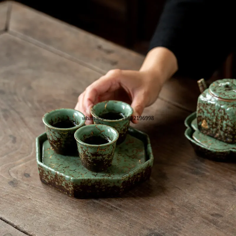 Handmade Gold-painted Dunhuang Master Cup Ceramic Personal Special Exquisite Tea Drinking Cup Tea Cup High-end Tea Bowl Single