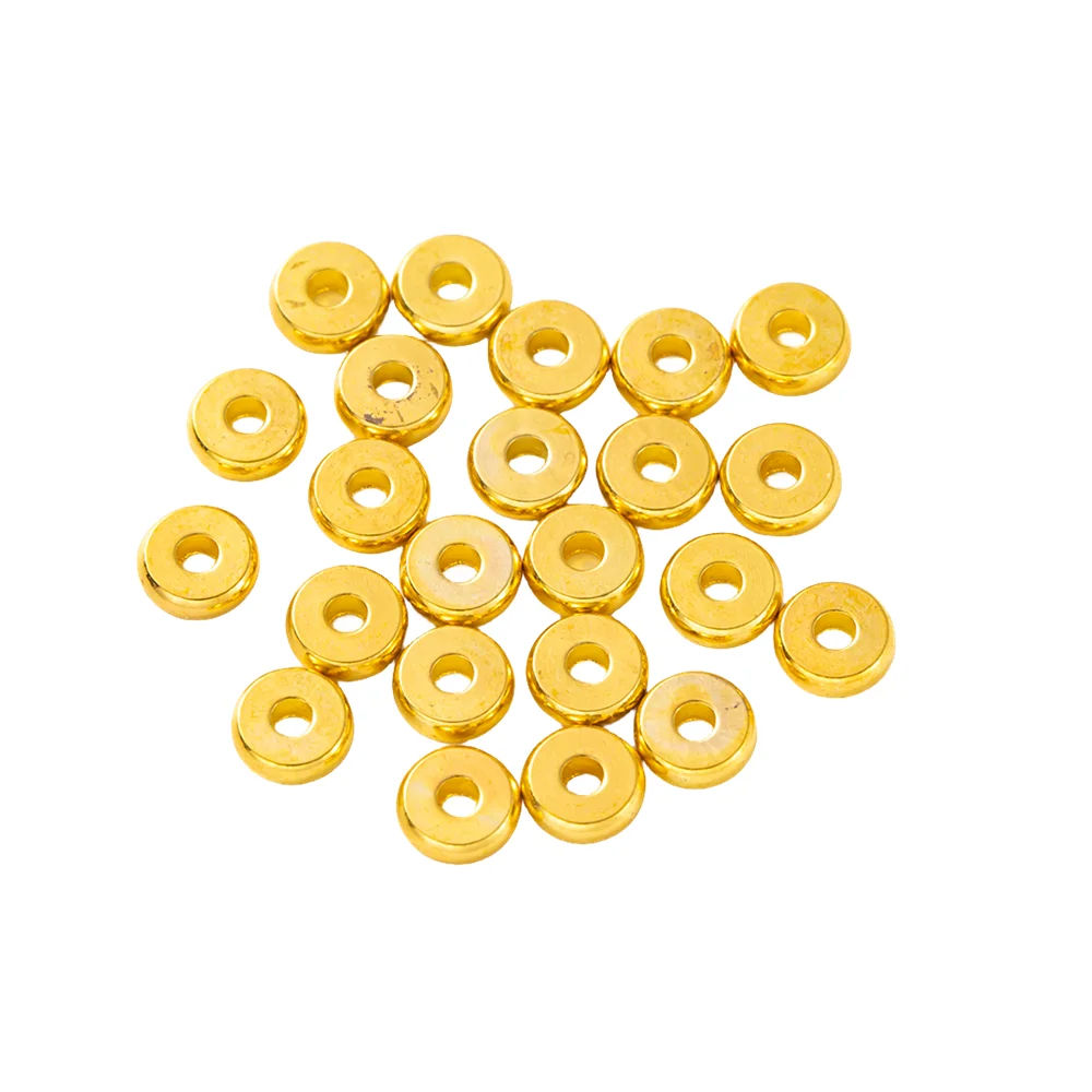 10/20/50/100Pcs Metal Copper Rose Gold Flat Round Loose Spacer Beads DIY Jewelry Making Bracelet Necklace Earring Accessories - Image 2