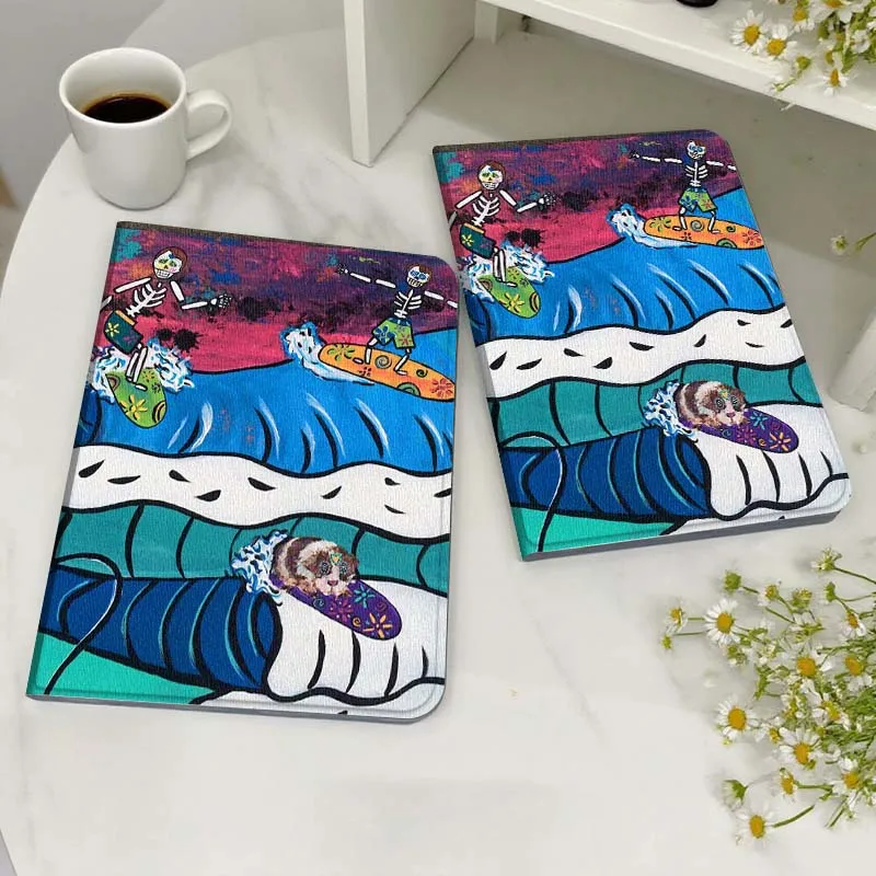 

Cartoon Surfer Wave Sun Case For Honor MagicPad MatePad M5 8 9 2 3 10 12 X V7 V8 X8 X9 V9 GT X9a GT2 S Air Pro Tablet