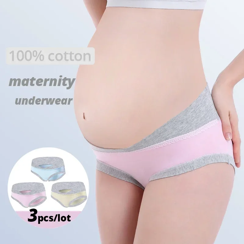 Maternity Panties Low Waist Pregnancy Underwear Women Under the Bump Belly Support Women U-Shape Cotton Panties mama