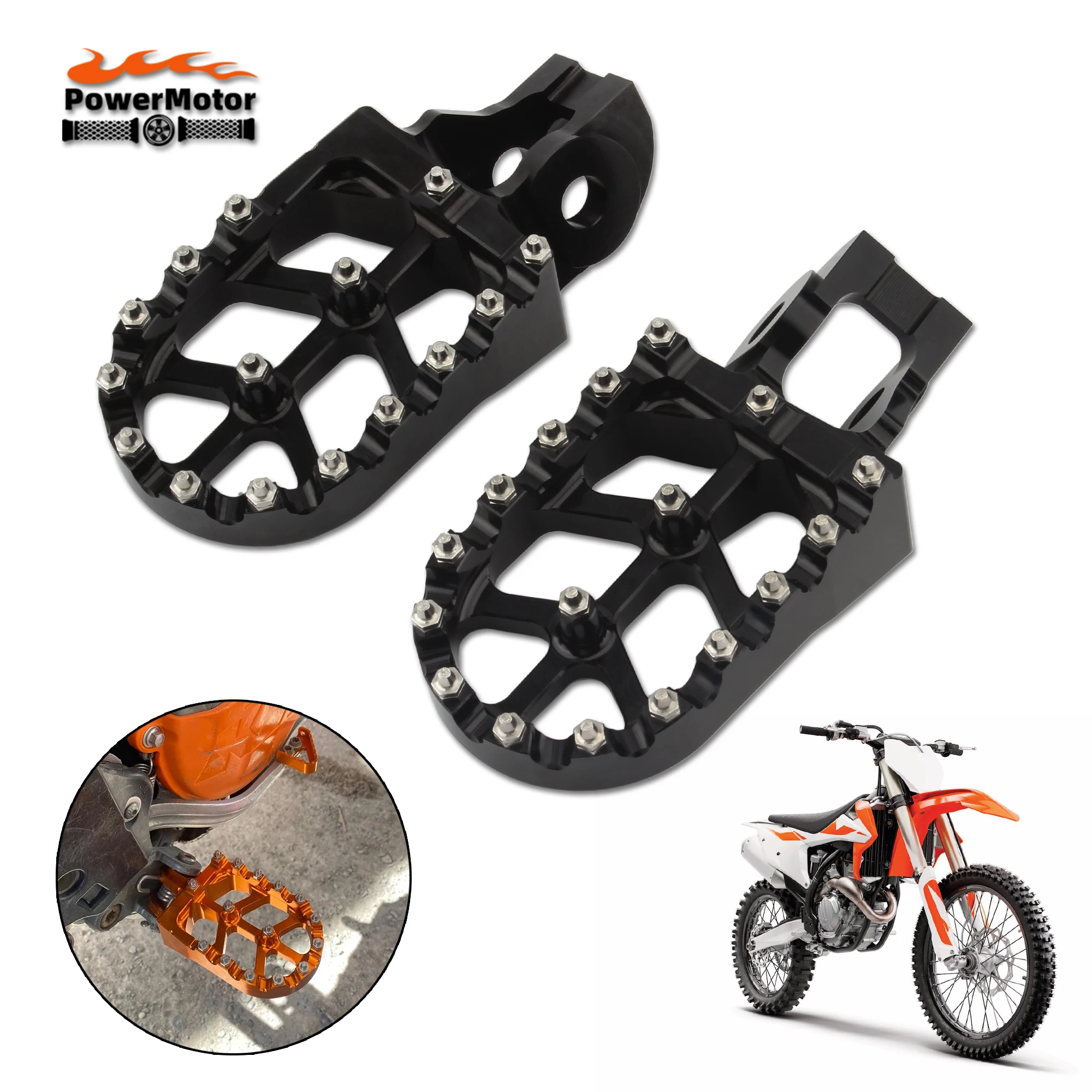 

For KTM EXC SX Motorcycle Footpegs Rests Foot Pegs Pedals SXF EXCF XCF XCW XCFW 65 85 125 150 250 300 350 400 450 530 Enduro