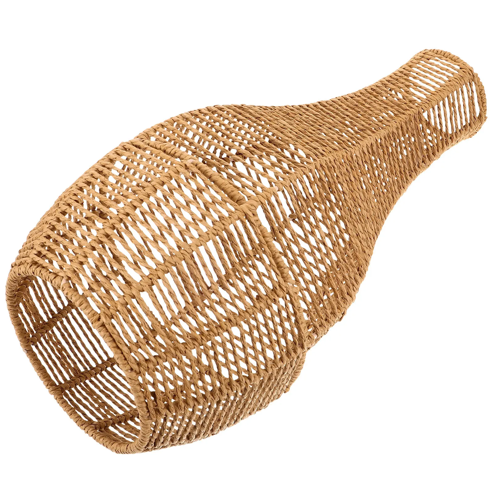 Vintage Hemp Rope Hanging Lampshade Iron Simple Decorative Ceiling Light Cover Bedroom Home Suspended Lamp Shade Retro Light
